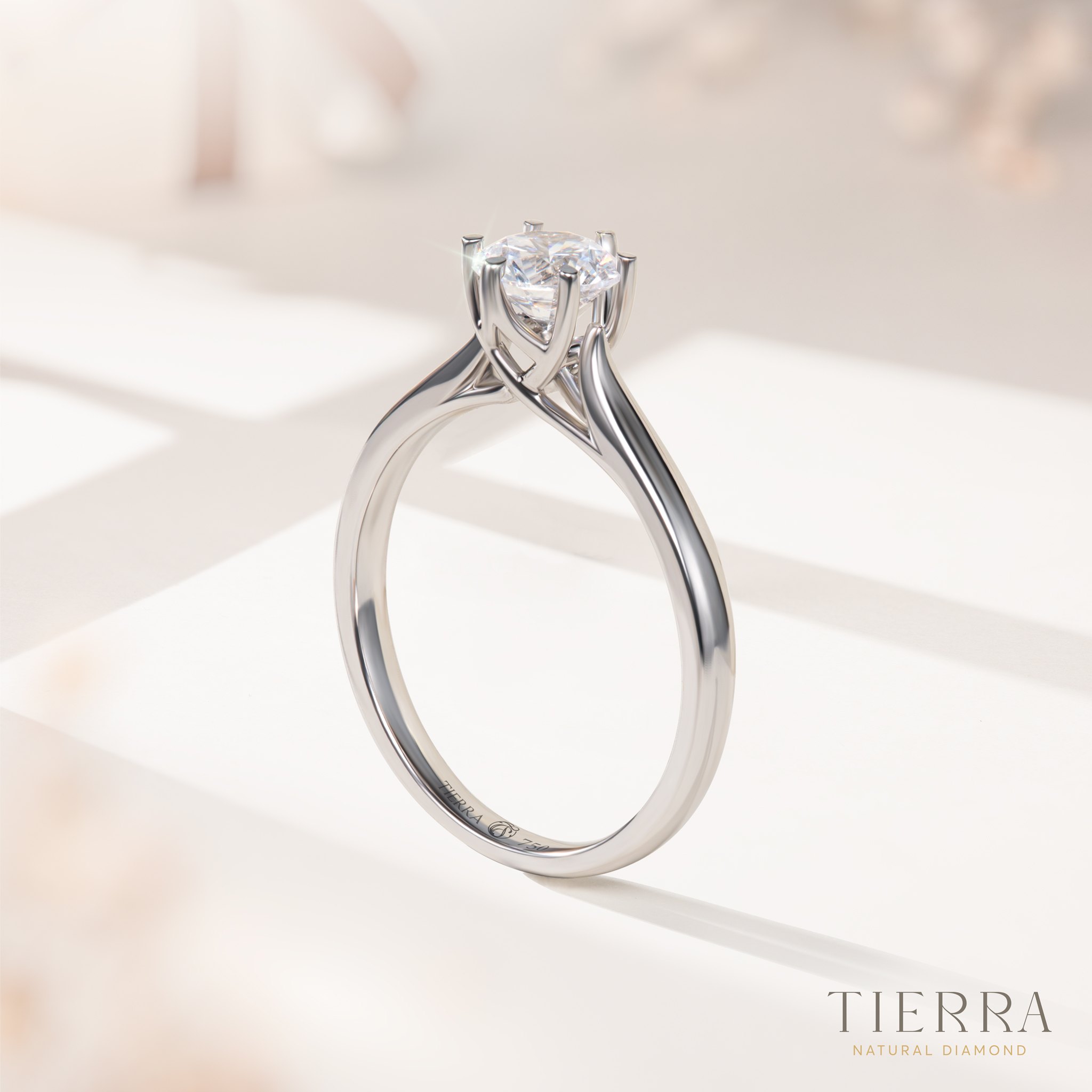 Nhẫn kim cương nữ đẹp cổ điển